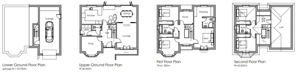 Lot: 57 - FREEHOLD DEVELOPMENT SITE WITH PLANNING FOR TWO DETACHED HOMES - Proposed floorplan